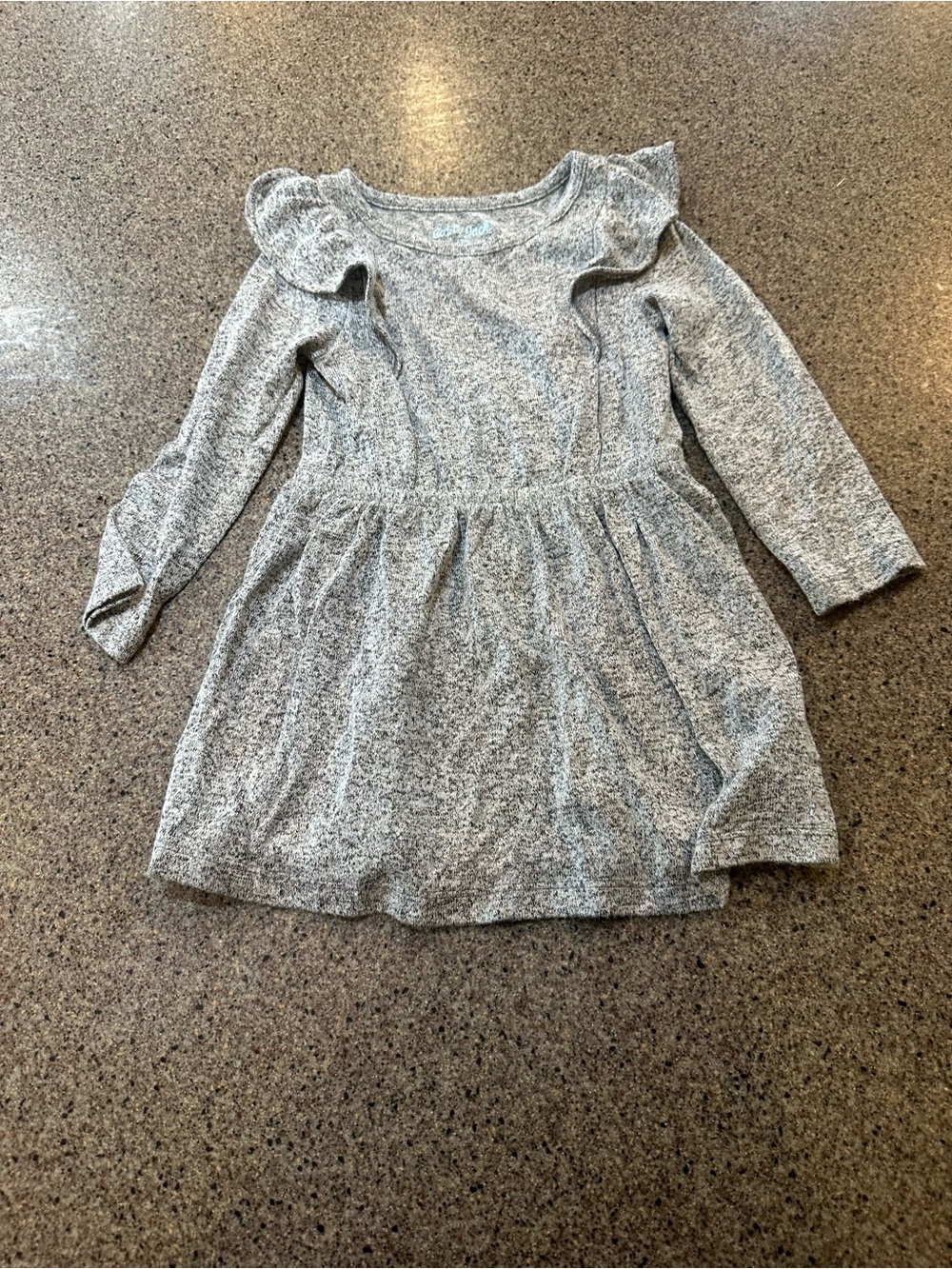 Cat & Jack Heather Gray Long Sleeve Ruffle Dress
